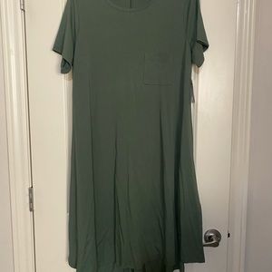 Lularoe Carly Army Green Dress
